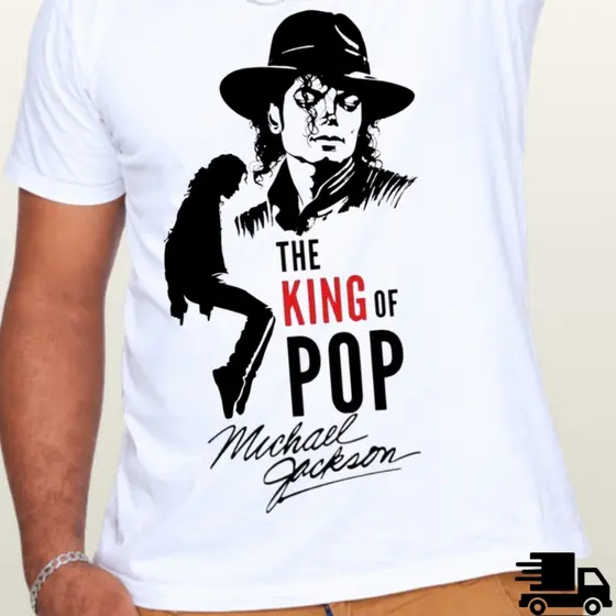 Camiseta T-Shirt Michael Jackson Blusa Masculina e Feminina Algodão Premium Estampa Alta Definição /  Entrega Rápida