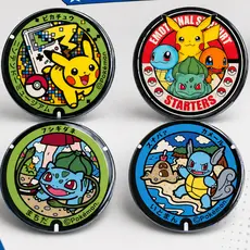 Kit 4 Botton pin Broche Pokémon Pikachu Anime Colecionável Geek mochila bolsa presente cards figures