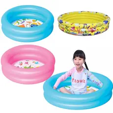 Piscina Infantil Inflável Redonda 60 Cm Bebê Criança Rosa Azul Amarela Piscina Praia Jardim