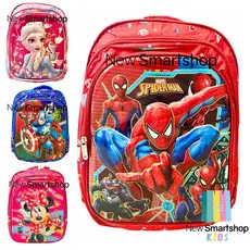 Mochila Infantil Escolar 3D personagens Menino Menina Desenho Patrulha Canina Minnie Homem Aranha Vingadores Frozen Hulk Bolsa Criança