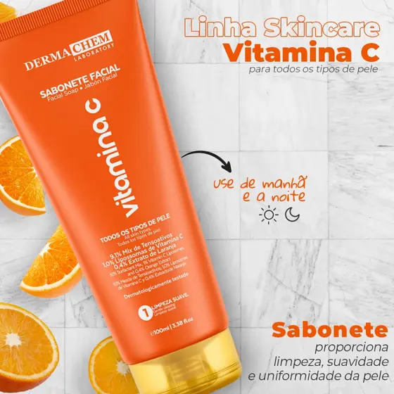Sabonete Facial Vitamina C Clareamento de Pele 100ml