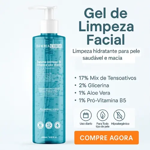 Sabonete Gel de Limpeza Facial com Espuma Cremosa 240ml - Dermachem