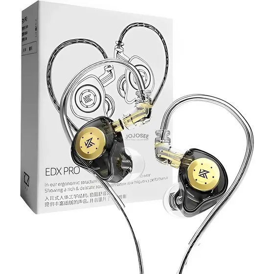 Fone De Ouvido Profissional JOJOSEE EDX Pro Intra-auricular, Driver Dinâmico Magnético de 10mm, Original