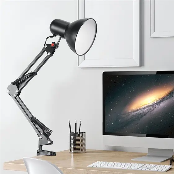 Luminaria Pixar Articulada Abajur De Mesa Garra E Base Escritorio E27 Trabalho Estudo Leitura Iluminação Led