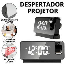 Relógio Digital Projetor Relogio Despertador Digital Dispertador Led Despetado Portátil Relógios