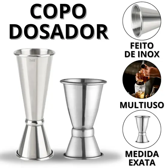 Dosador De Bebida Com Medidor De Bebidas Alcoólicas Profissional Multiuso Bartender Whisky Gin