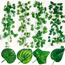 48 Metros Hera Verde Planta Artificial Trepadeira Ramas Folhagem Pendente