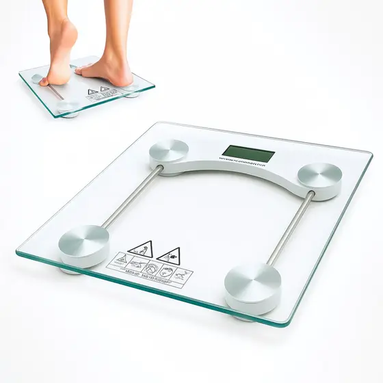 Balança Corporal Digital Até 180kg Com Vidro Temperado Premium
