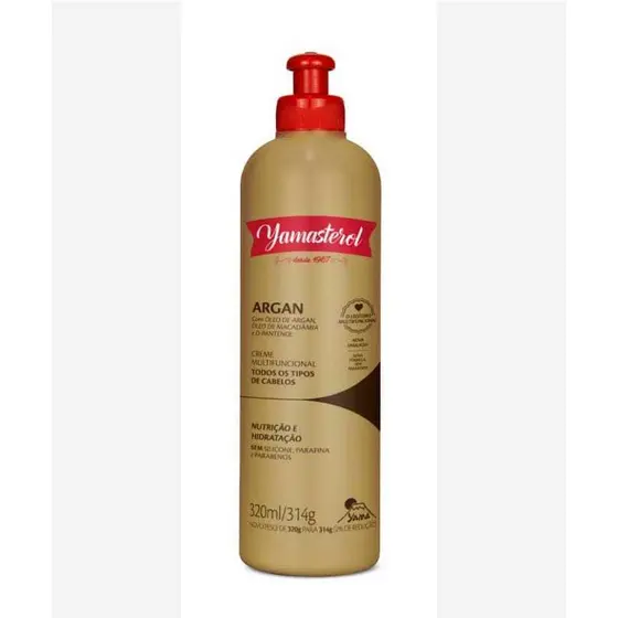 Creme Multifuncional Yamasterol Babosa, Argan e Proteína Hidrolisada – Versátil, nutritivo e indispensável!