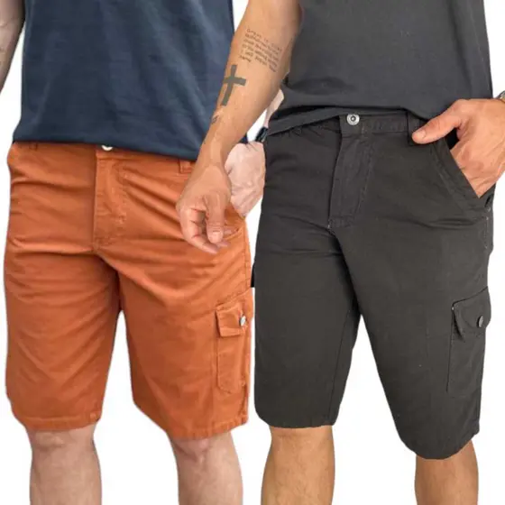 Bermuda Masculina Cargo 6 Bolsos Short Cargo Masculino