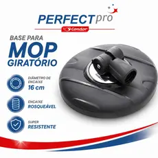 Base 16cm para Cabo de Mop Perfect Pro 360 Move Suporte Flange Esfregão Giratório 972376