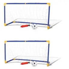 Kit 2 Trave e Bola Infantil Chute a Gol com Rede Bomba Brinquedo Futebol DM Toys DMT5075