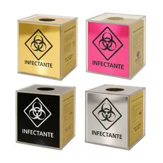 Suporte Caixa Coletora Descarpack 7l Parede Mesa Balcão Resíduos Infectantes Descarte Biológicos