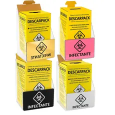 Suporte Caixa Coletora Descarpack 3litros Parede Mesa Balcão Resíduos Infectantes Descarte Biológico