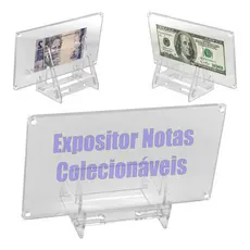 Display Expositor Porta Cédula Nota Colecionável Colecionador Suporte Antiga Acrílico