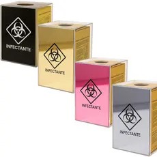 Suporte Caixa Coletora Descarpack 3l Parede Mesa Balcão Resíduos Infectantes Descarte Biológicos