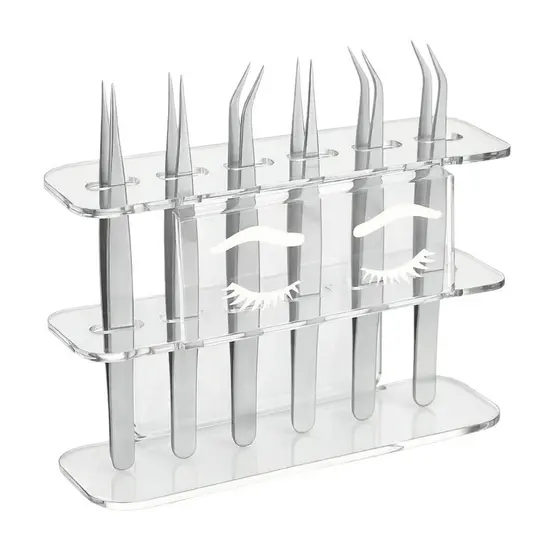 Suporte Porta Pinças Cílios Expositor Extensão Lash Display Nicho Salão Bancada Studio