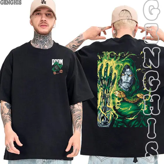 Camisa Doutor Destino Quarteto Fantástico Vilão Quadrinhos Filme Lançamento Camiseta Bascia e Oversized Unissex