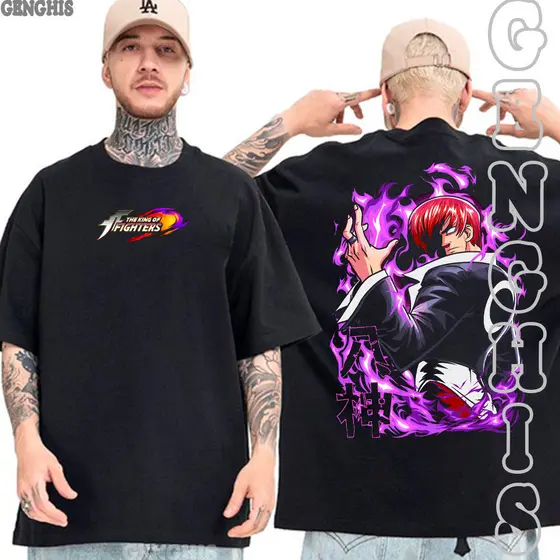 Camisa The King Of Fighters Iori Yagami Luta Jogo Desenho Camiseta Basica e Oversized Unissex