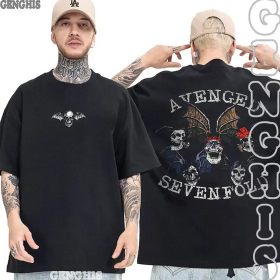Camisa Avenged Sevenfold Caveira Banda Completa Banda De Rock Heavy Metal Camiseta Oversized Unissex