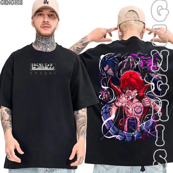 Camiseta Sasori Marionete Vila da Areia Membro Akatsuki Anime Manga Naruto Camisa Basica e Oversized Algodão Unissex