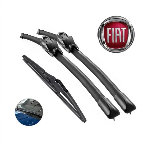 Jogo de Palhetas Limpador de Parabrisa Palheta Silicone Fiat Palio Uno Mobi Siena Argo Punto Strada