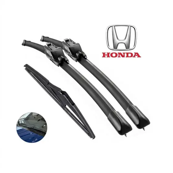 kit Palhetas Limpador de Parabrisa Silicone Original Honda Civic Wr-v Hr-v Crv City Fit
