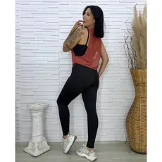 Cropped Tule Cavado na lateral  Transparente Fitness
