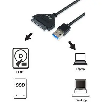 Conversor USB 3.0 para SATA Adaptador HD SSD