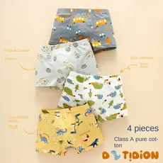 Roupas íntimas infantis 4 peças Roupas íntimas infantis Puro Algodão Meninos Boxer Briefs Baby Boxer Briefs Estudantes Roupas íntimas masculinas
