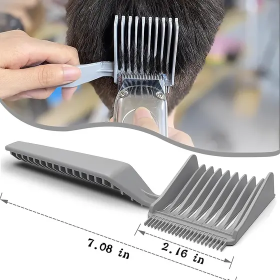 Pente Guia De Clipper De Cabelo De Posicionamento Curvo Para Homens E Mulheres
