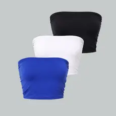 Kit 3 Cropped tube Top Tomara que Caia feminino 015