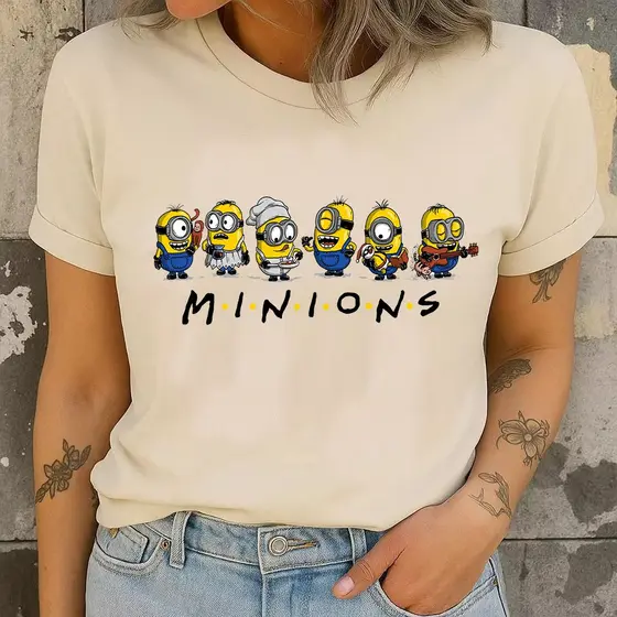 Camisa Adulto/Infantil Minions Personalizada em Algodão