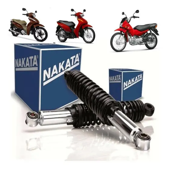 Par Amortecedor Traseiro Honda Biz 125 98 99 2000 2001 2002 2003 2004 2005 2006 2007 2008 2009 2010 2011 2012 2013 2014 2015 2016 2017 2018Nakata Am1025
