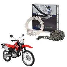 Kit Relação Tração Transmissão Xr 250 Tornado 2001 2002 2003 A 2008 Com Retentor Original Riffel