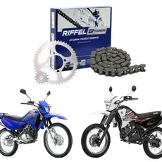 Kit Relação Tração Transmissão Yamaha XTZ 125 K - E - XE - XK 2002 A 2016 Original Riffel
