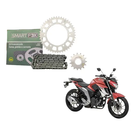 Kit Relação Tração Transmissão Fazer 250 2018 2019 2020 2021 2022 2023 2024 2025 MODELO ORIGINAL