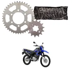 Kit Relação Tração Transmissão Xtz 150 Crosser Com Retentor 2014 2015 2016 A 2025 MODELO ORIGINAL