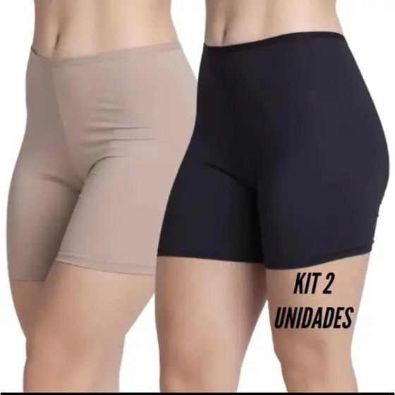 Short Anágua Liso Segunda Pele Feminino