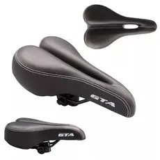 Selim GTA Vazado Preto 27 x 16 cm com Carrinho para Bicicleta