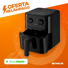 Air Fryer Elgin Quad Fry 4,2L 1400W Preta Fritadeira Sem Óleo