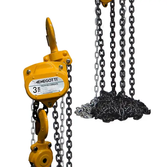 Talha De Corrente Manual Mtc 3.0 Ton X 3m Menegotti