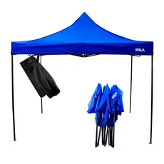Tenda de Praia Gazebo Dobrável 3x3m Retrátil Pagoda Azul Kala