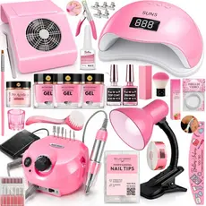 Kit Unhas Alongamento Gel Lixadeira Motor Porquinho Cabine Sun5 Coletor Pó de Unha | Envio Imediato