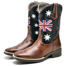 Bota Texana Bordada Masculina Inglaterra Promoção Black Friday