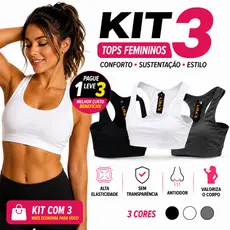 Kit c/3 Top Fitness Feminino Nadador/Regata Para Camimhada Treino Academia