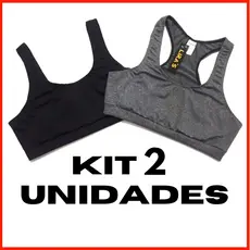 Kit 2Top Fitness Feminino de Malhar Nadador e Regata Academia Ginástica Caminhada- Revenda oferta