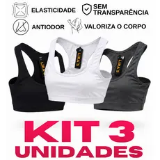 Kit 3 Top Academia Fitness Boa Sustentação Nadador/Regata para Treino Caminhada Envio Rápido
