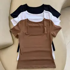 Blusa decote quadrado básica academia dia a dia suplex