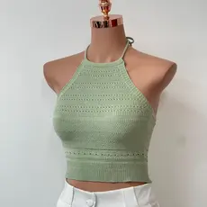 Cropped Frente Única Trico Modal Moda Gringa 2025